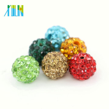 4mm-18mm Cor Misturada Rodada Argila Shamballa Rhinestone Pave Grânulos De Cristal para Fazer Jóias, IB00199